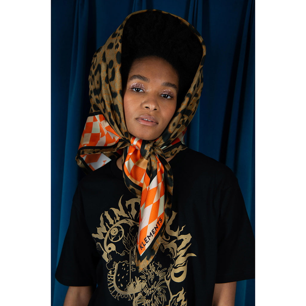 Silk Scarf in Labyrnth and Jaguar
