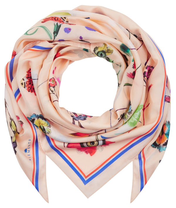 Silk Scarf in Floral Explosion