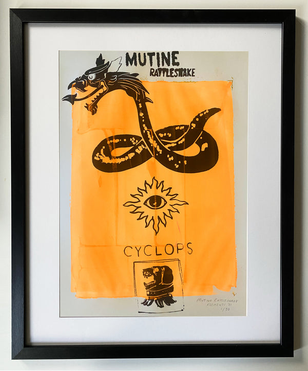Mutine Rattlesnake screen printed A2 print