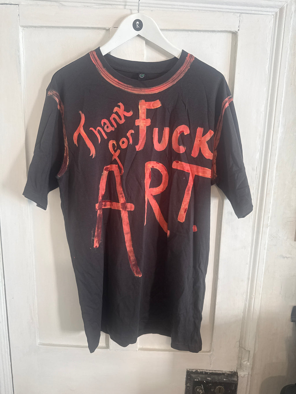 JUNE SAMPLE SALE trashy Thank fuck for Art experimental T Oversized Small