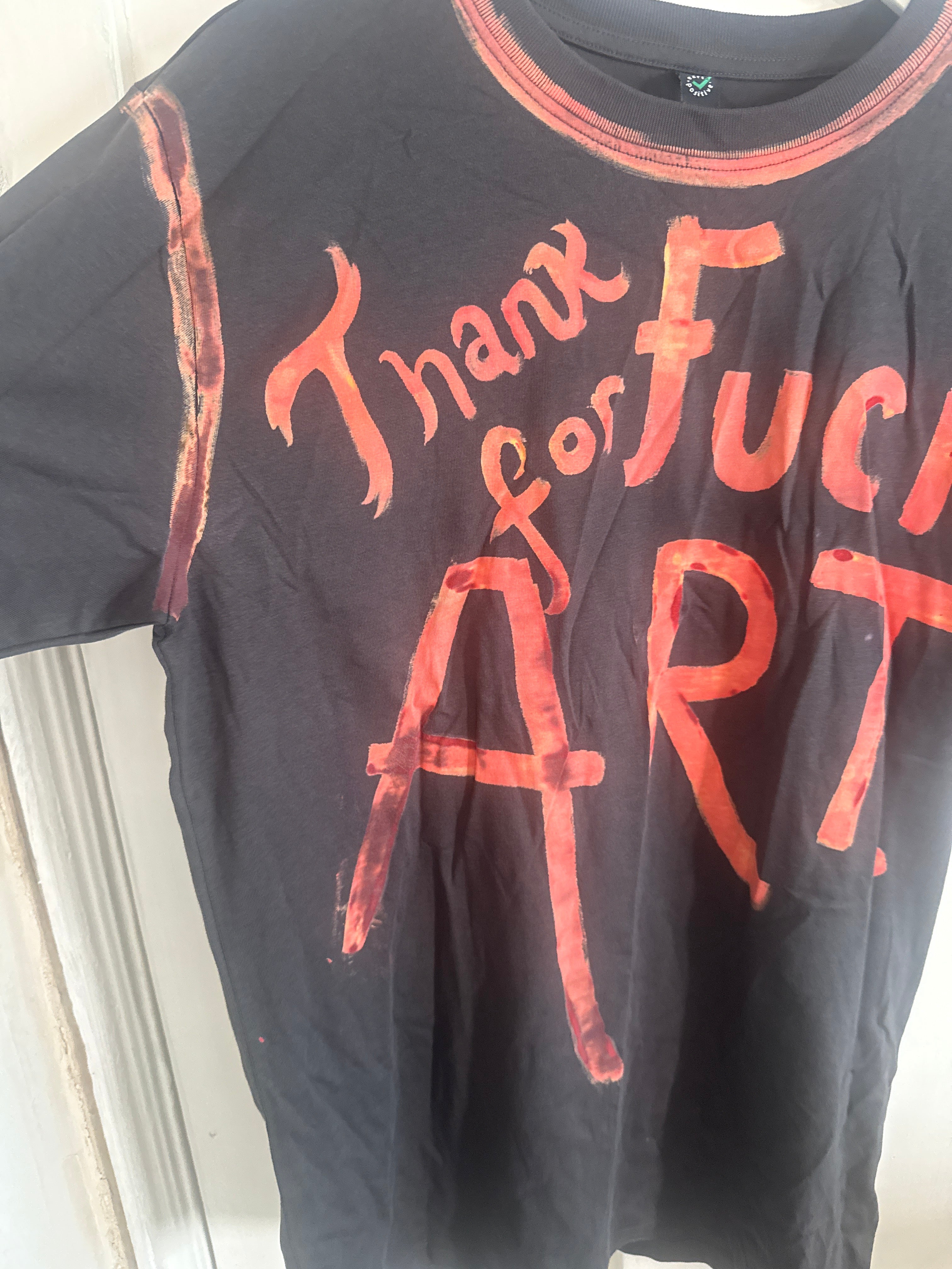 JUNE SAMPLE SALE trashy Thank fuck for Art experimental T Oversized Small