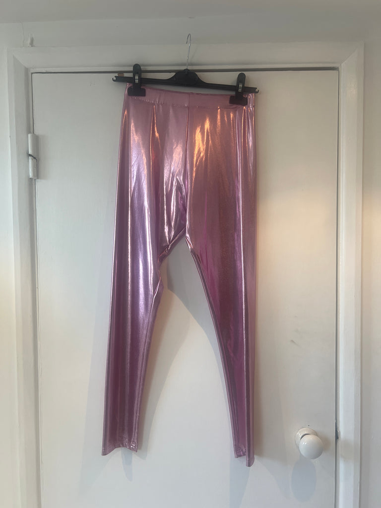 *Studio sale* Pink metallic leggings sample S