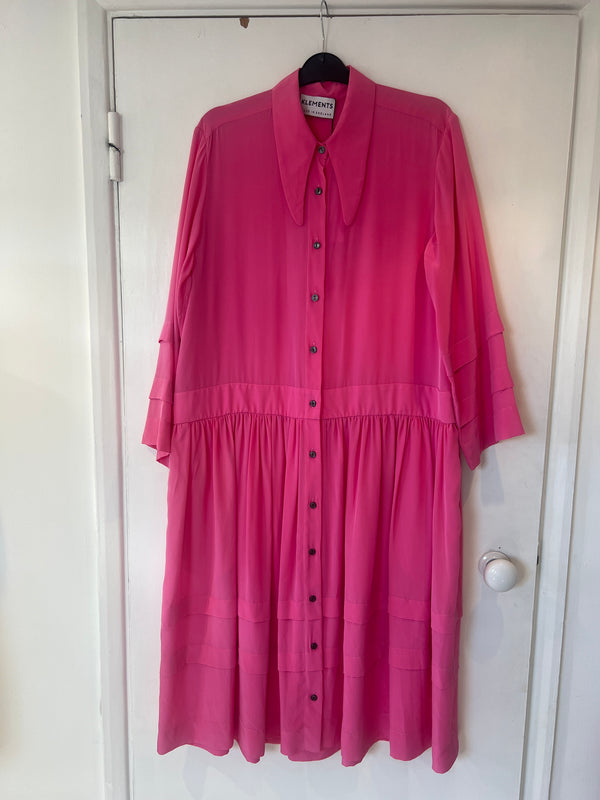 *studio sale* silk pink oversized dress M