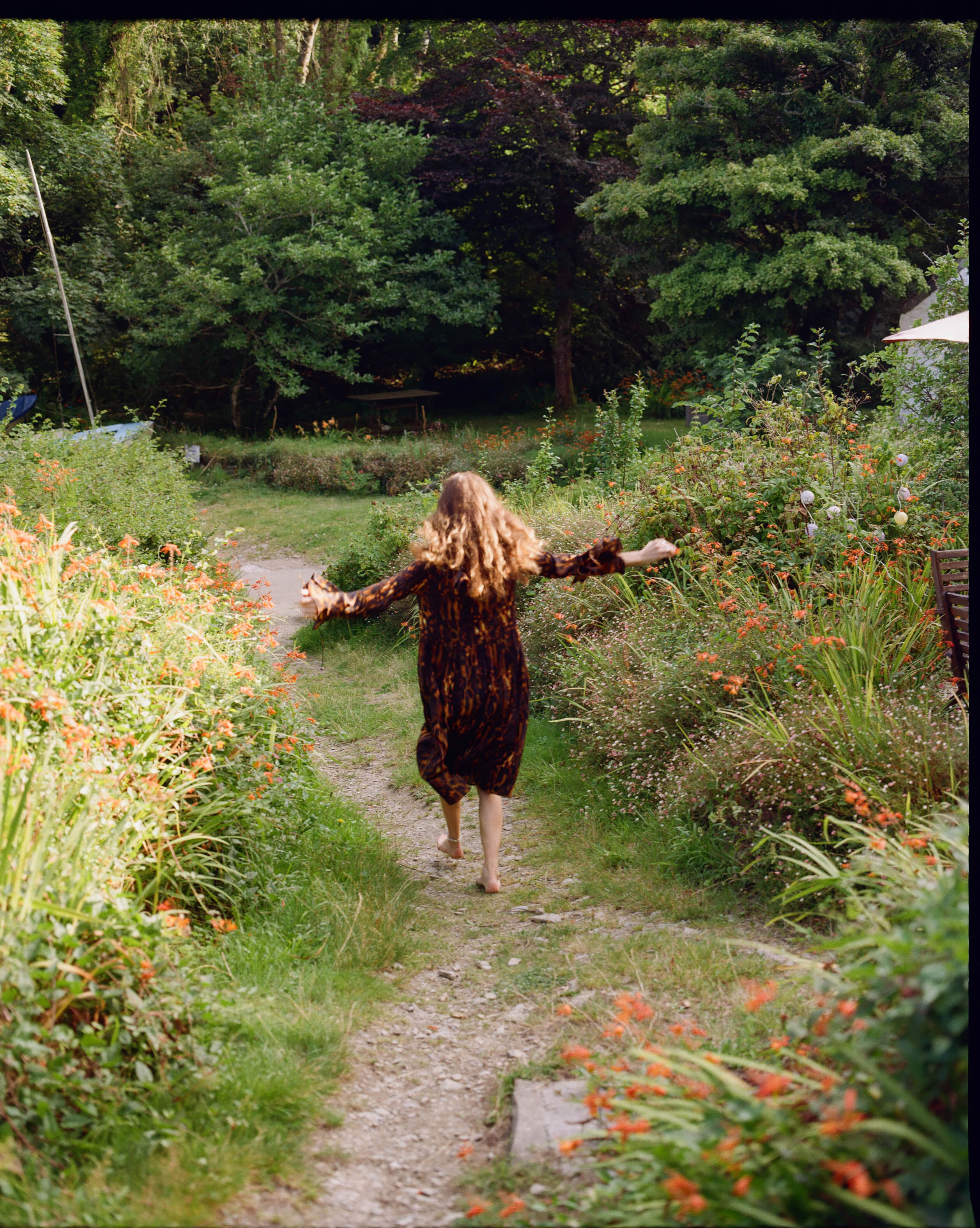 Morhav silk dress in Tortoise shell print