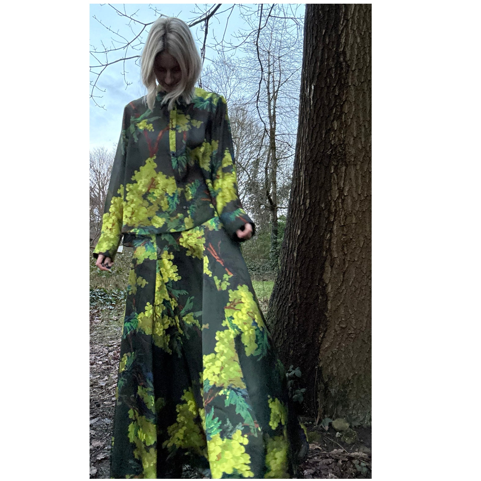 Heath Shirt in illuminated Acacia print