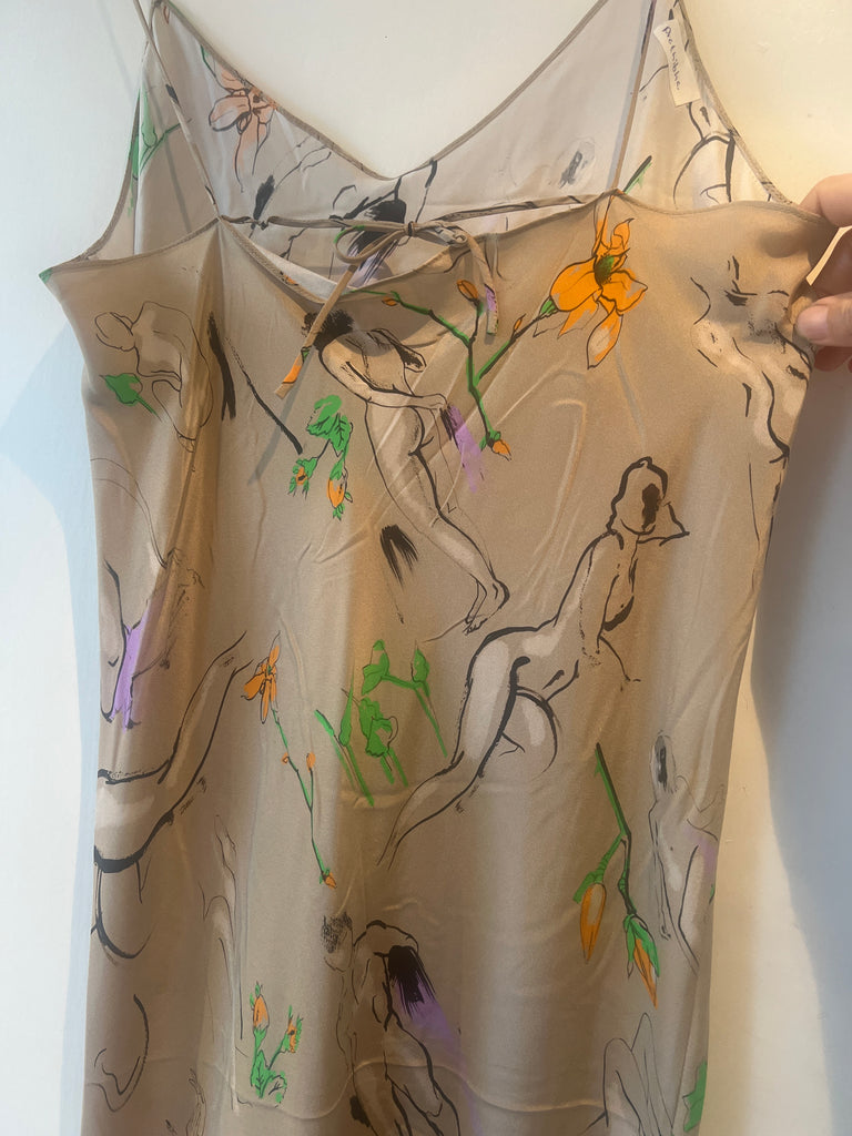 *Studio sale* Silk slip dress Small life drawing