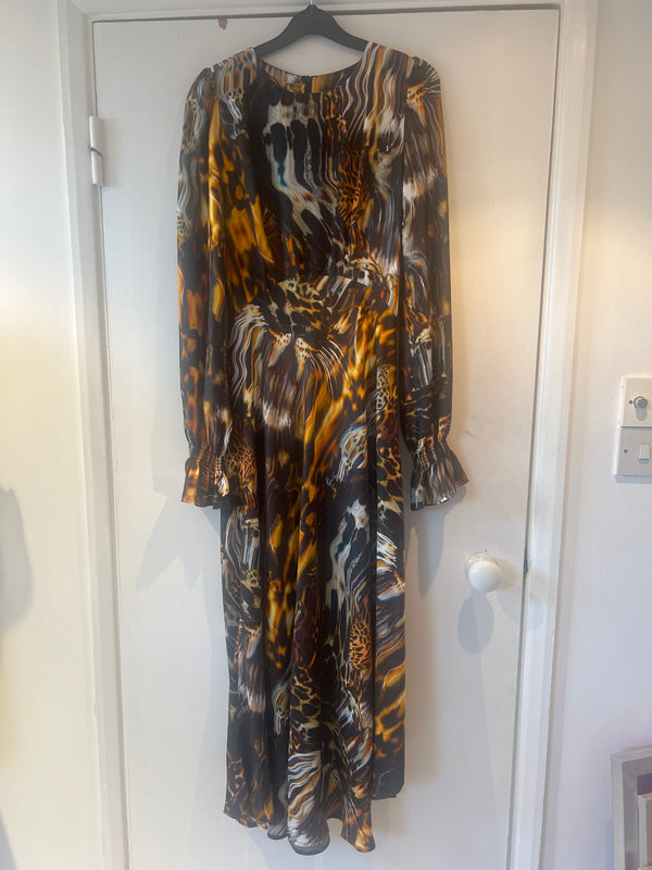 *Studio sale* Silk Peggy Dress in wilds print Small