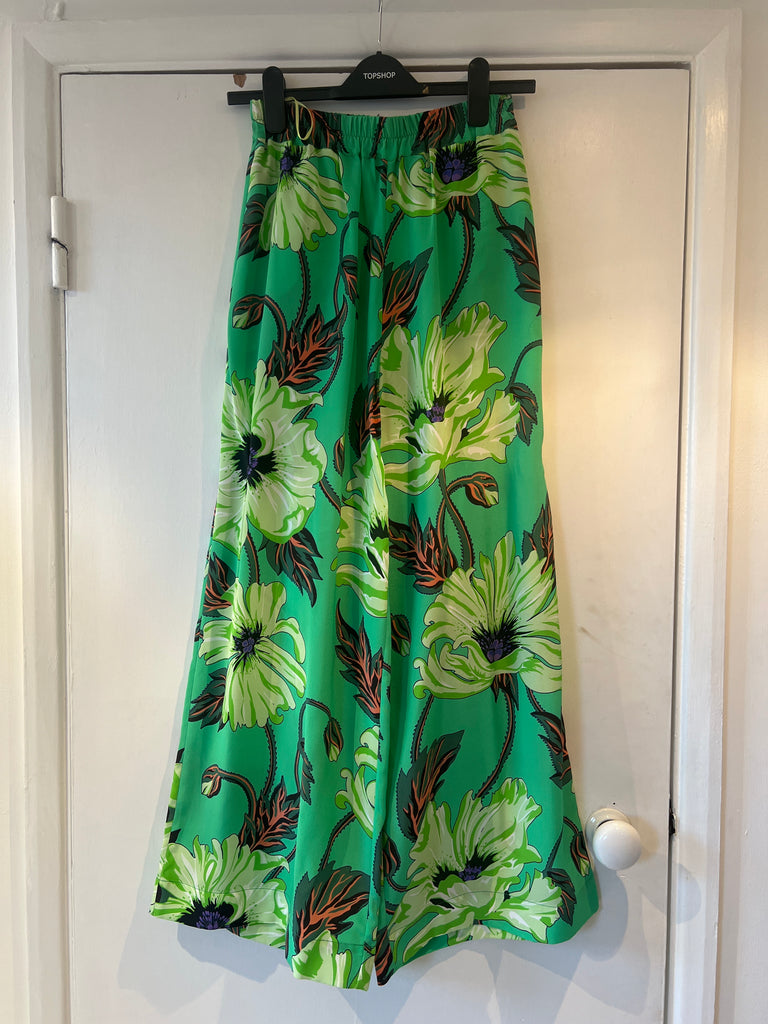 *Studio sale* silk poppy trousers XS