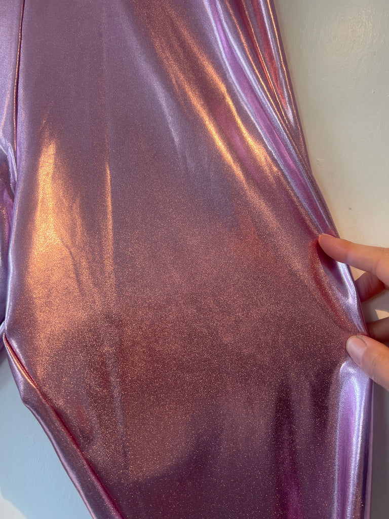 *Studio sale* Pink metallic leggings sample S