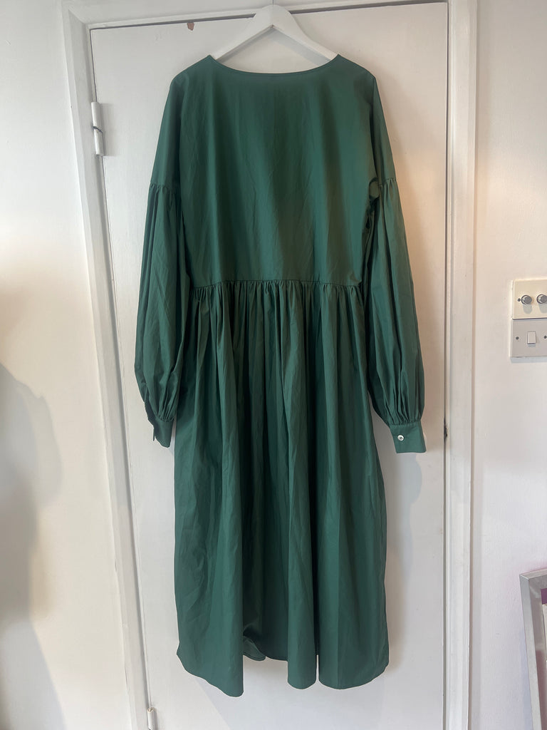 *Studio sale* Forest Green cotton dusk dress S-M