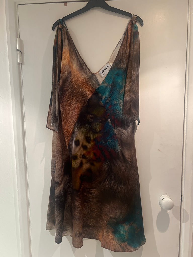 *Studio sale* Silk Reindeer Atlas dress S