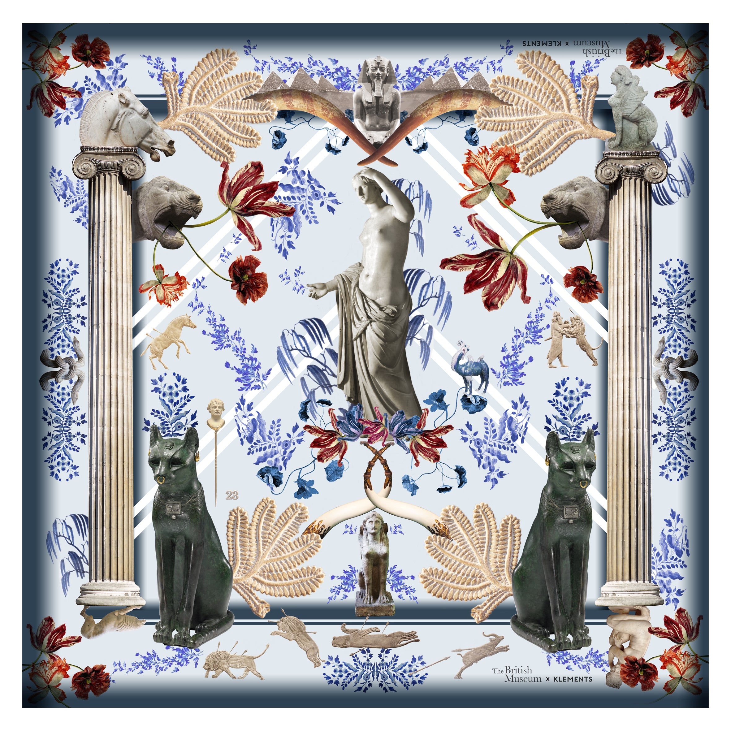 British Museum silk scarf (two size options)