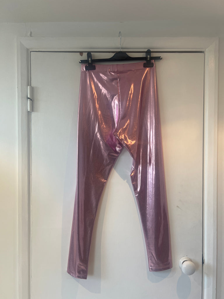 *Studio sale* Pink metallic leggings sample S