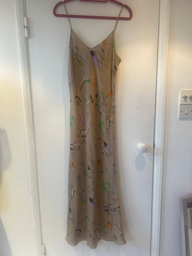 *Studio sale* Silk slip dress Small life drawing