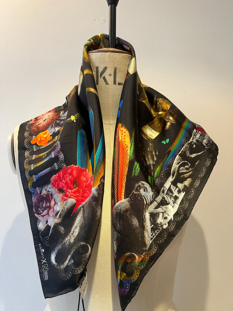 *Studio sale* silk twill natural history scarf 65cm