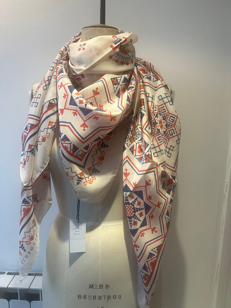 *Studio sale* silk puzzle scarf 135cm