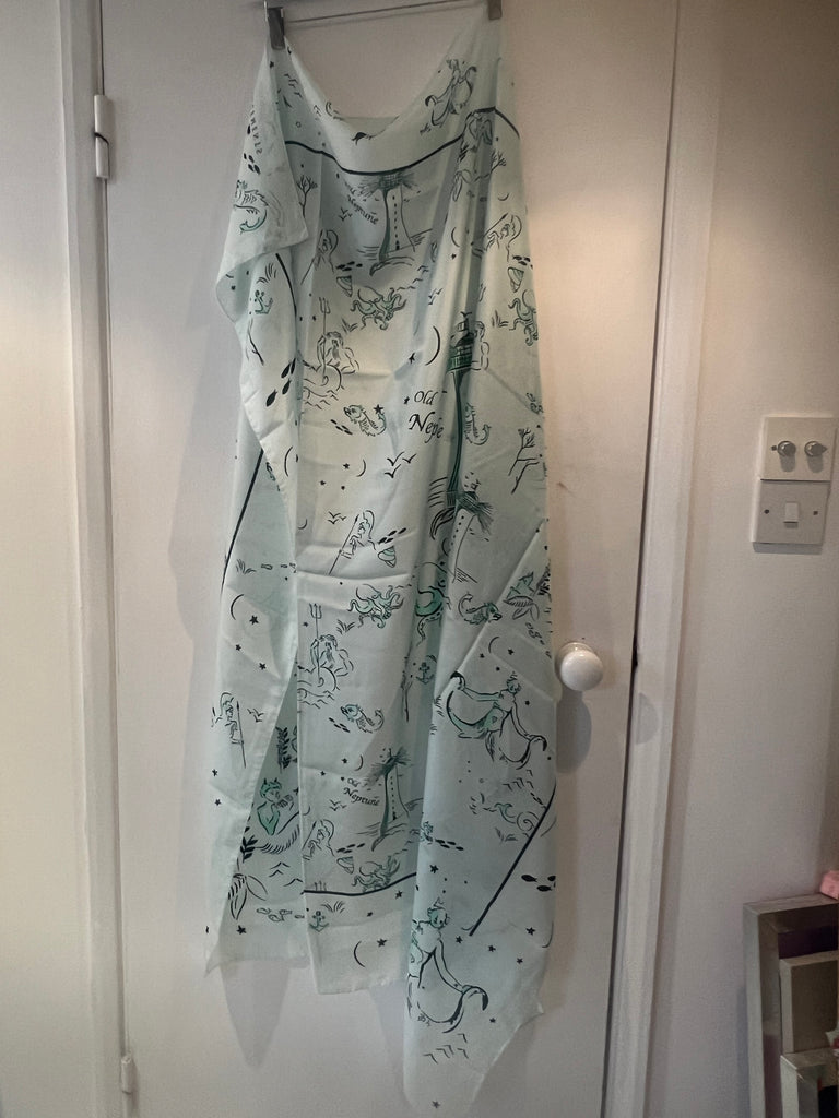 *Studio sale* silk old Neptune scarf 135cm