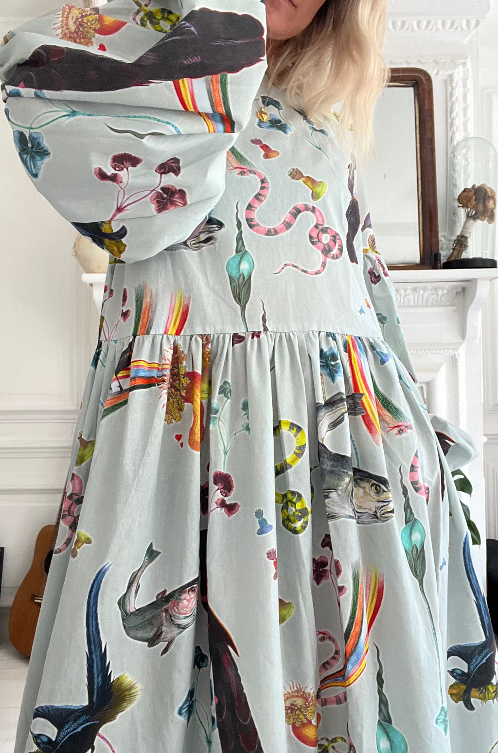 Dusk Dress in Rainbow Trout Print