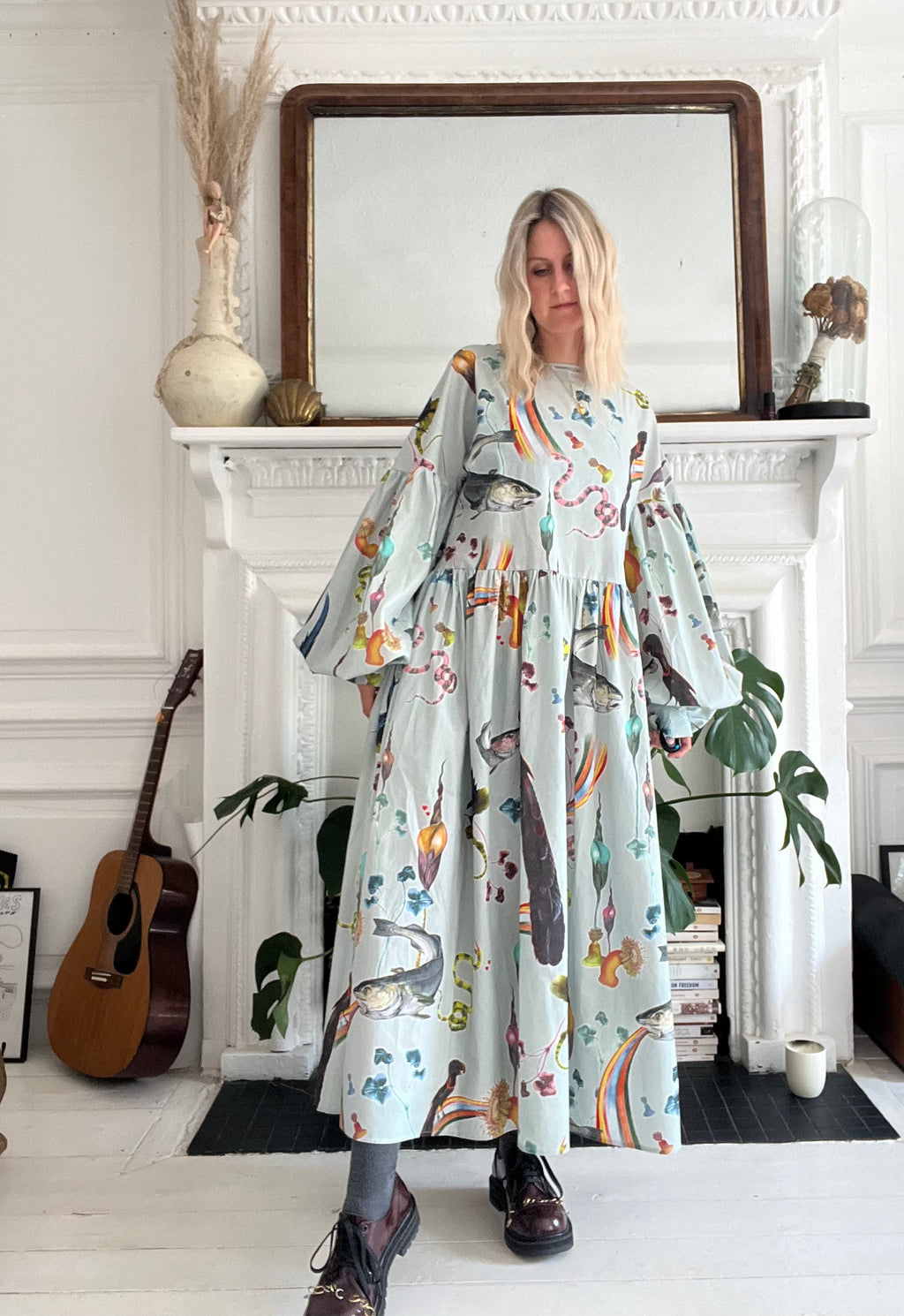 Dusk Dress in Rainbow Trout Print