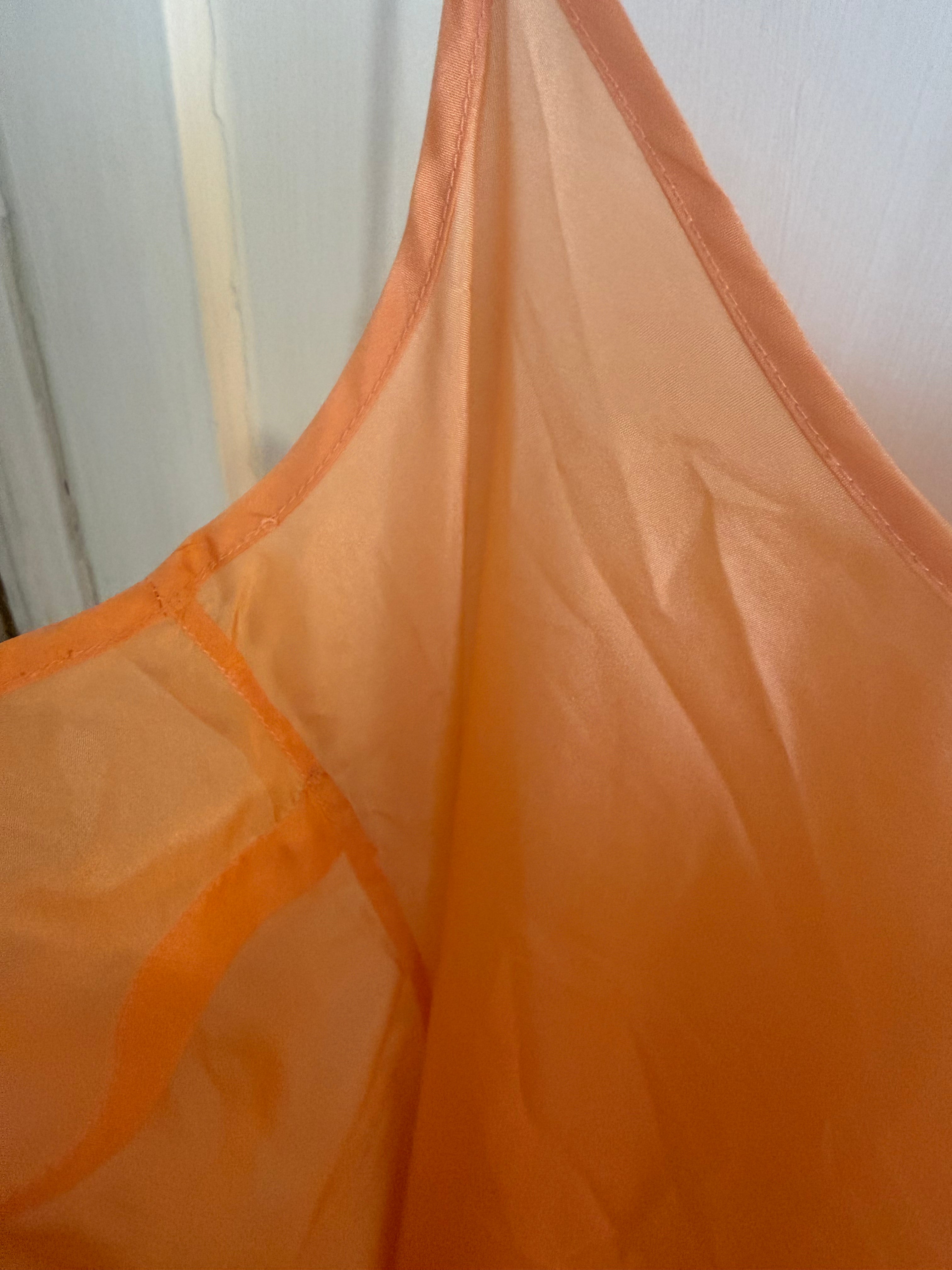 JUNE SAMPLE SALE silk peach slipm dress small