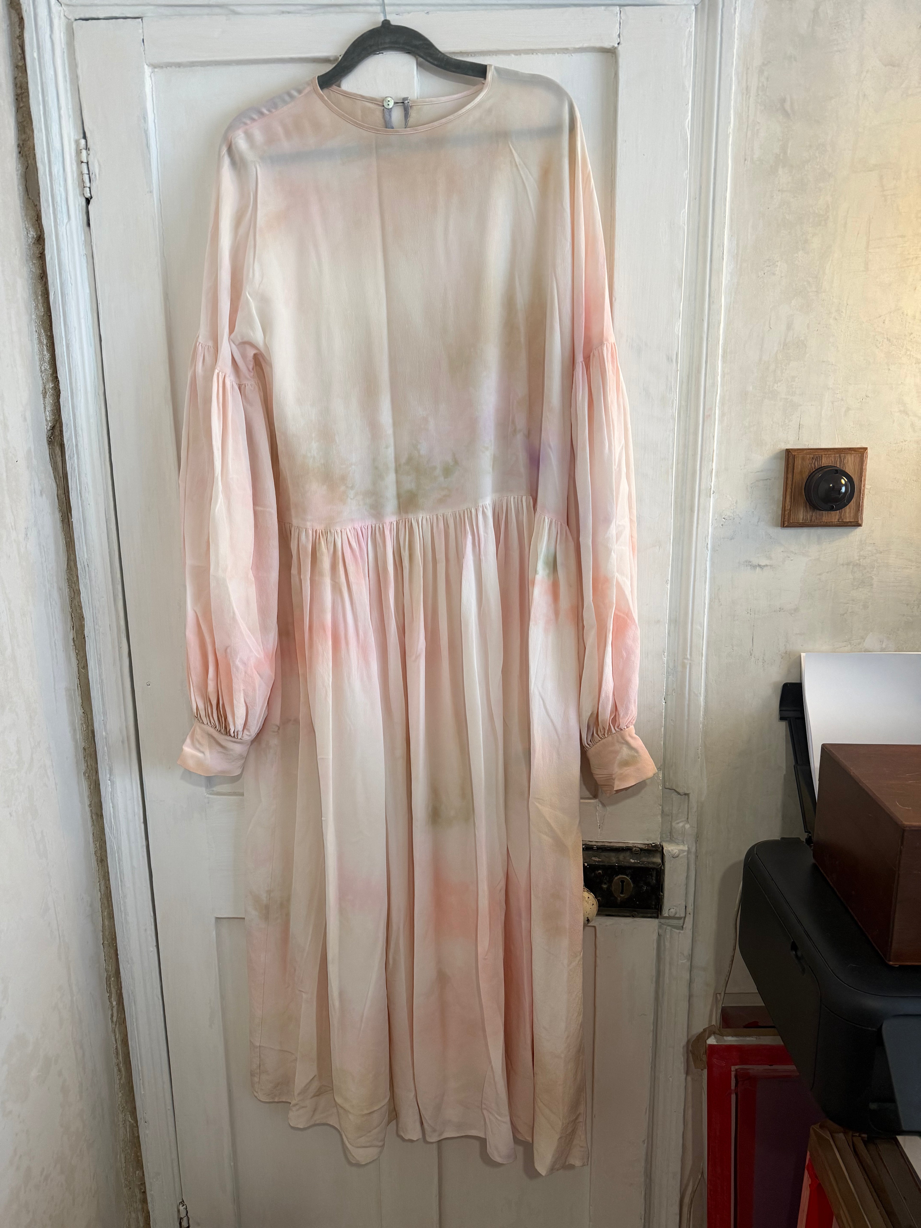 JUNE SAMPLE SALE silk hand dyed dusk dress size small
