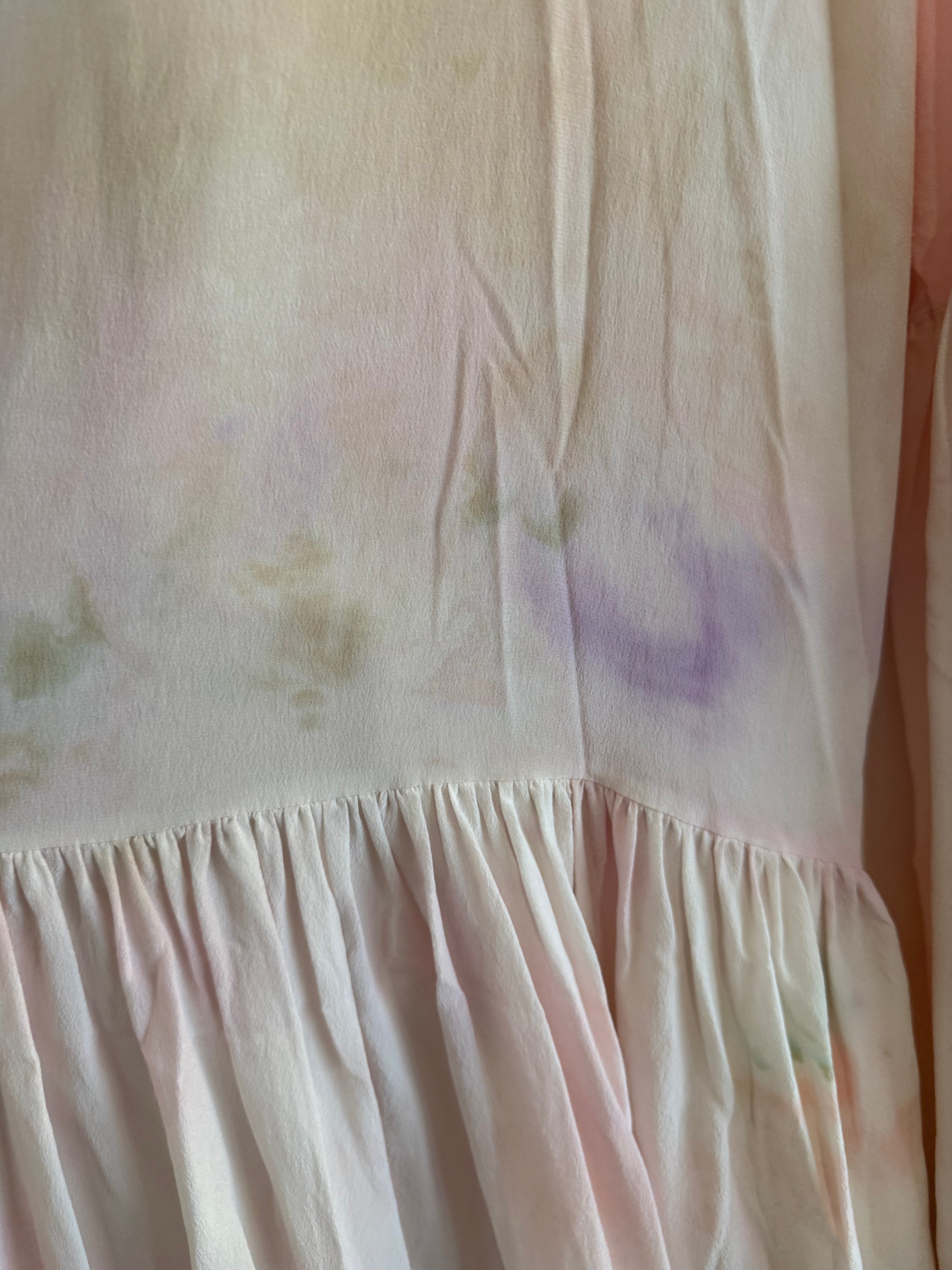JUNE SAMPLE SALE silk hand dyed dusk dress size small