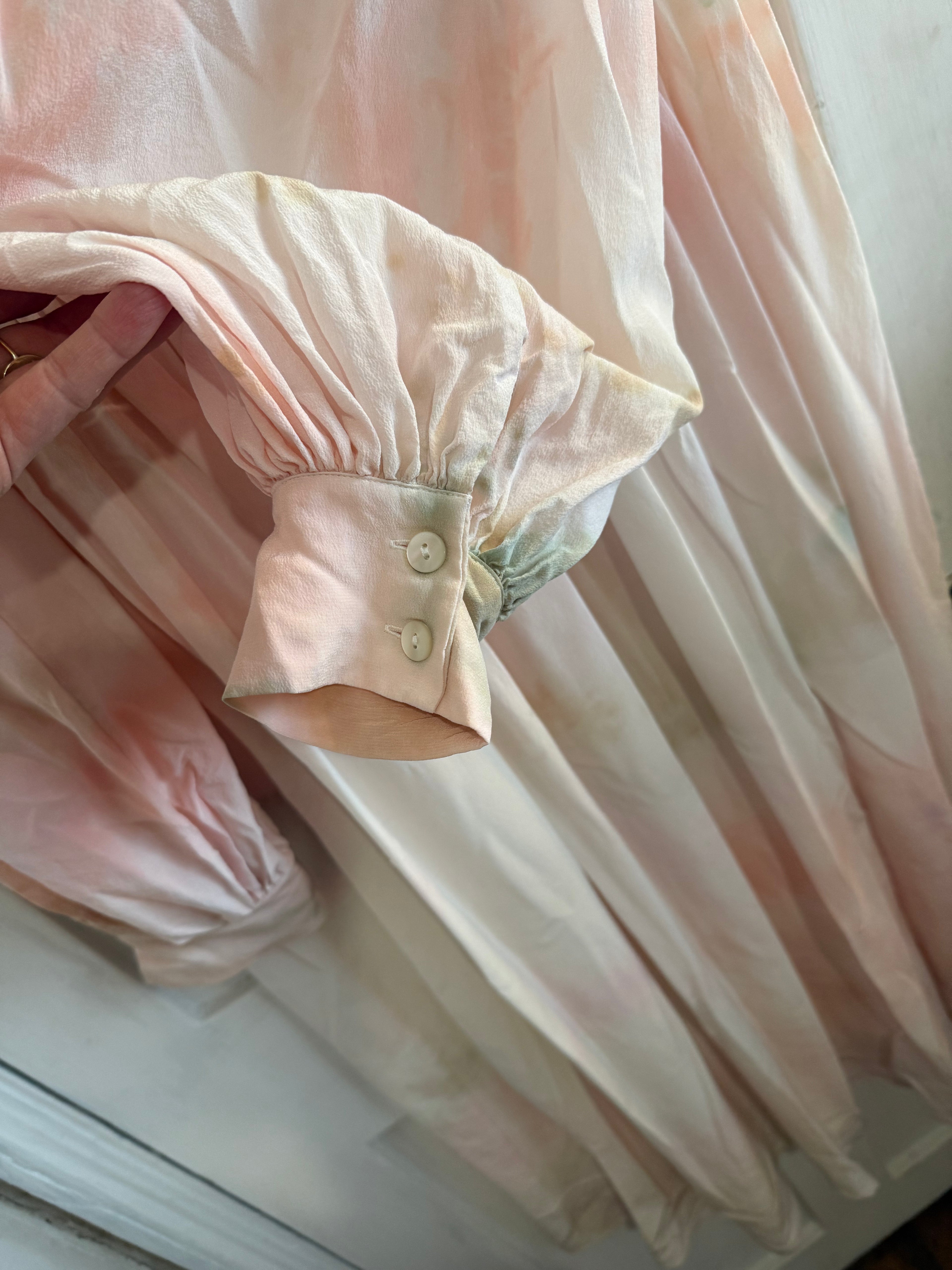 JUNE SAMPLE SALE silk hand dyed dusk dress size small