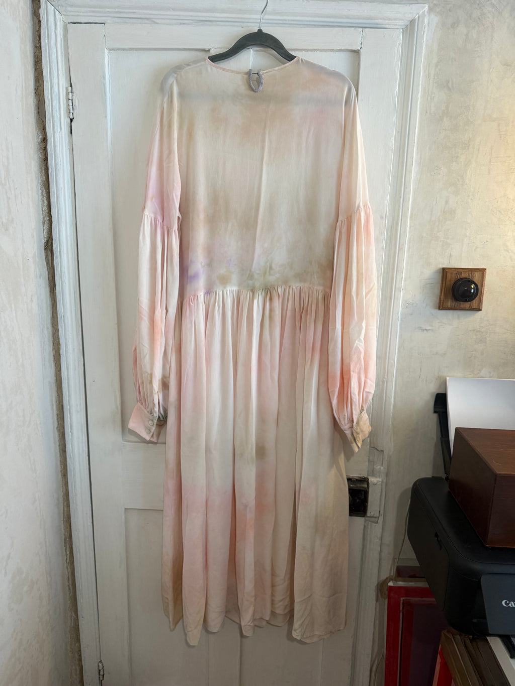 JUNE SAMPLE SALE silk hand dyed dusk dress size small