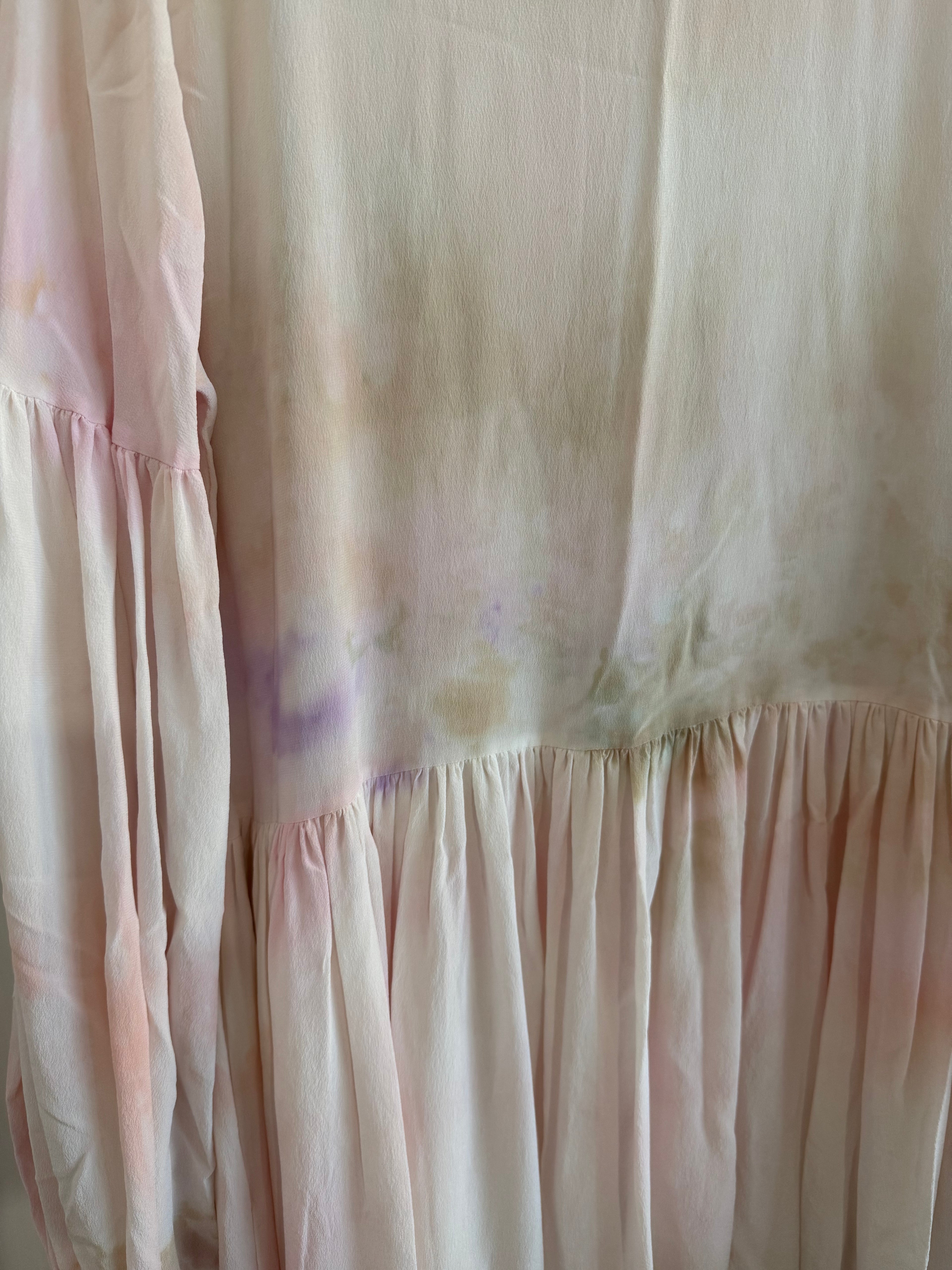 JUNE SAMPLE SALE silk hand dyed dusk dress size small