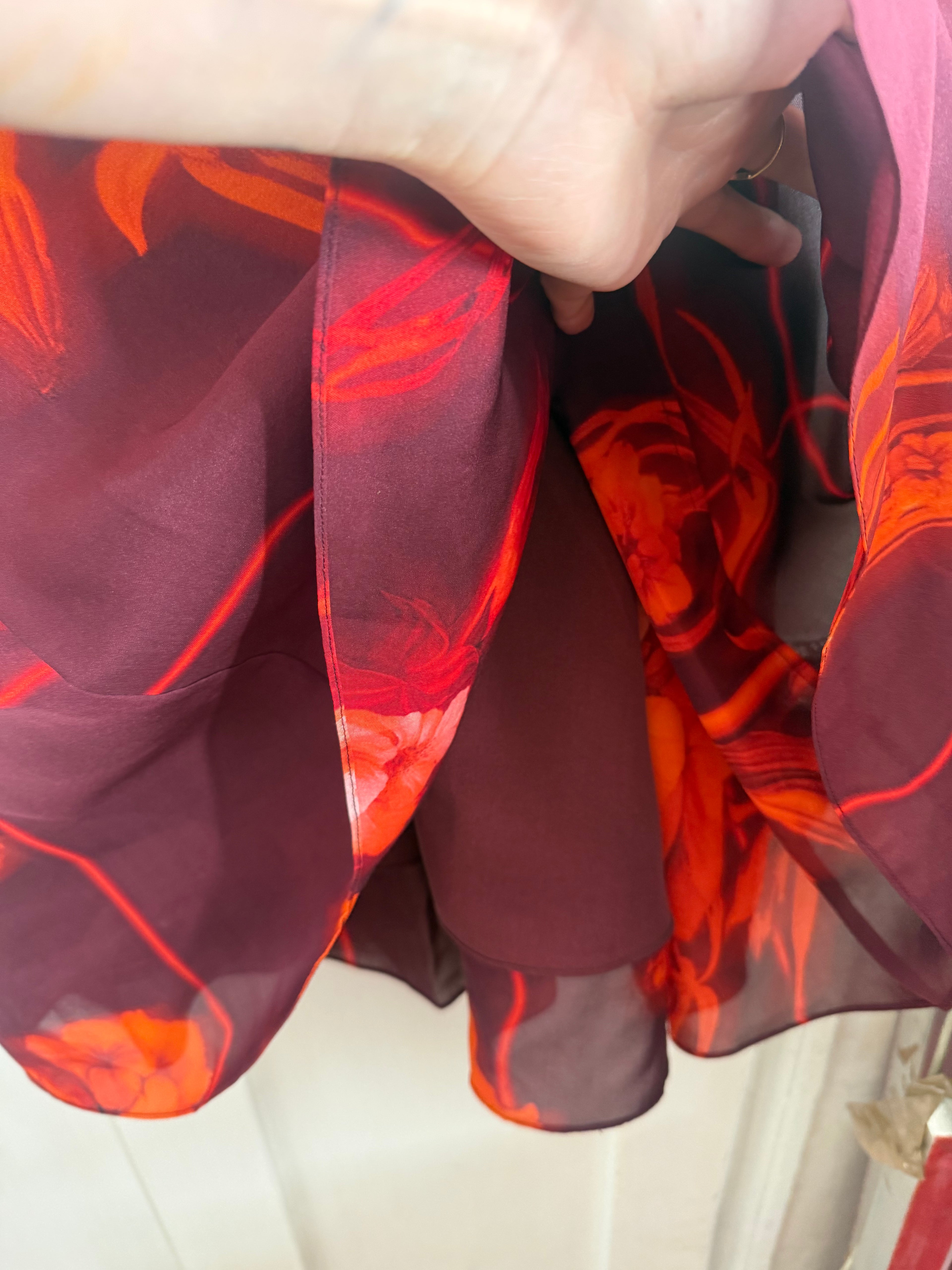 JUNE SAMPLE SALE silk chiffon skirt current season sample Small