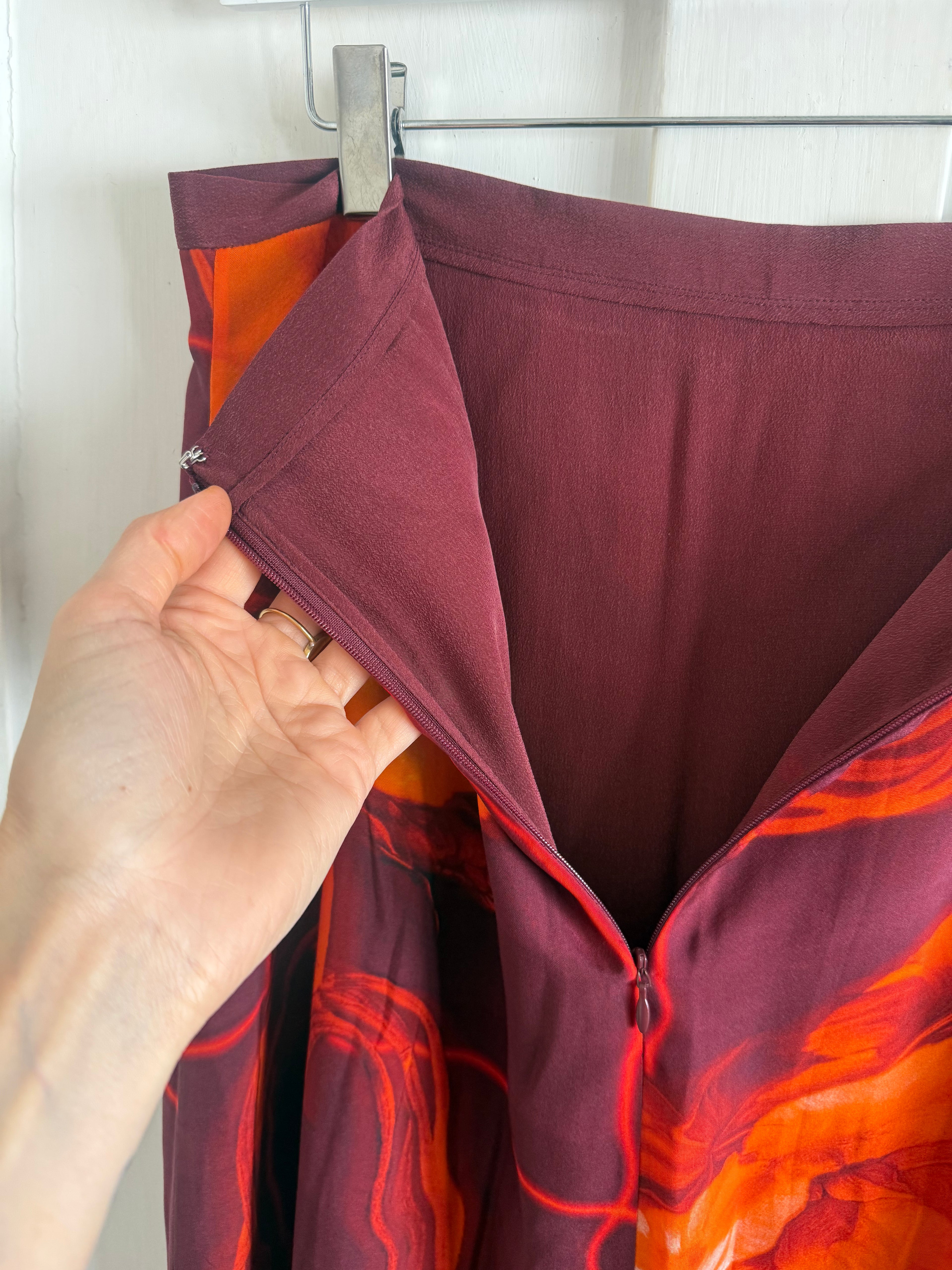 JUNE SAMPLE SALE silk chiffon skirt current season sample Small