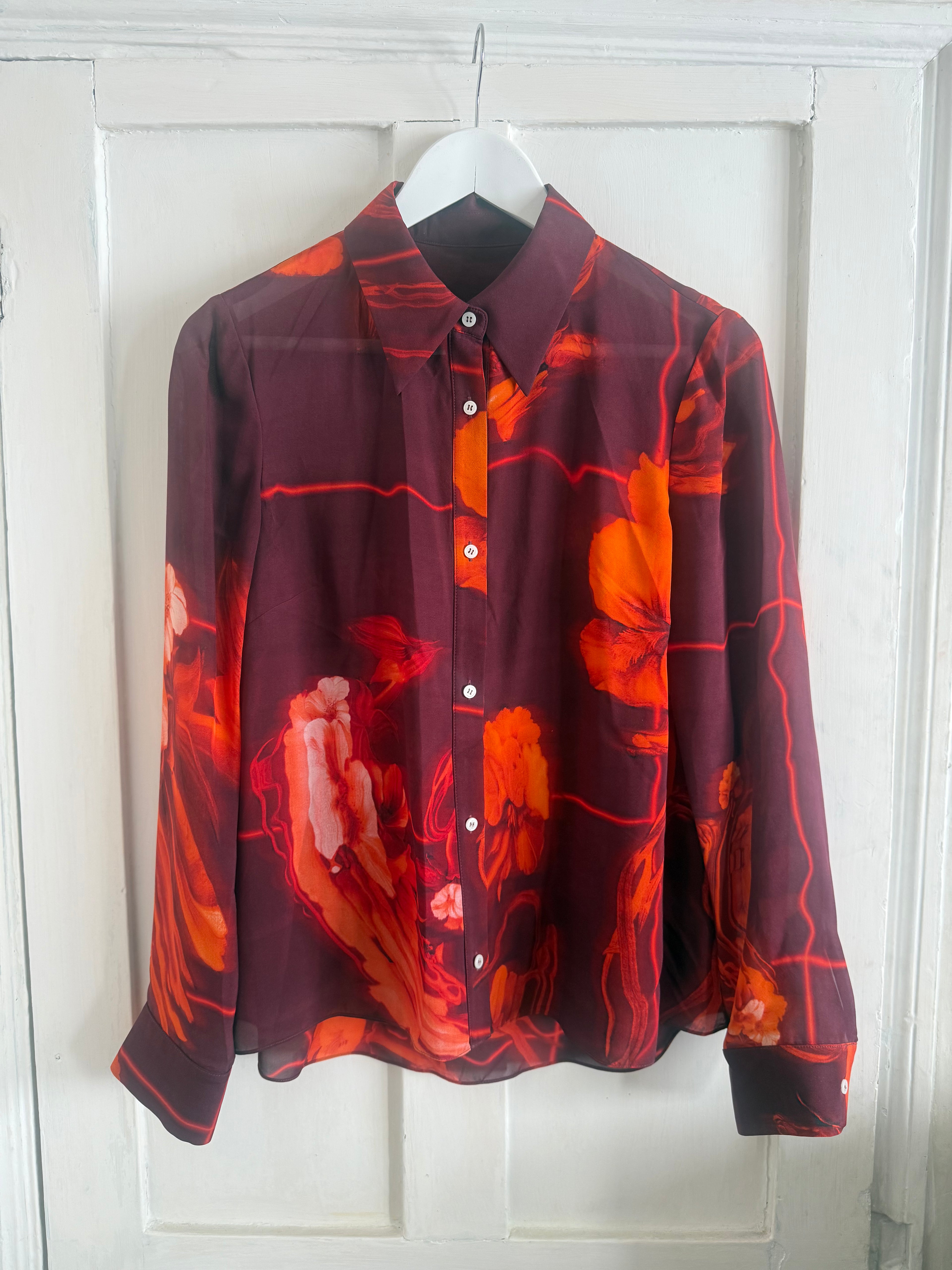 JUNE SAMPLE SALE silk chiffon blouse current season small