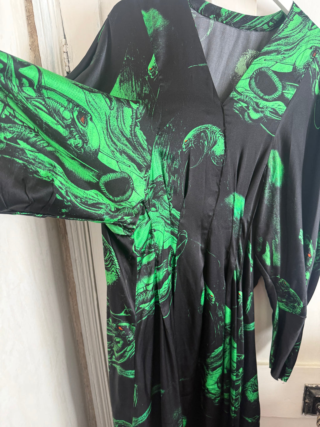 JUNE SAMPLE SALE silk alien dress - messy hand made sample size medium