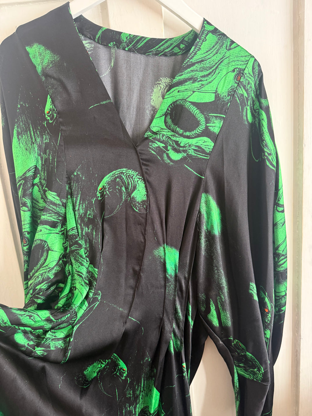 JUNE SAMPLE SALE silk alien dress - messy hand made sample size medium