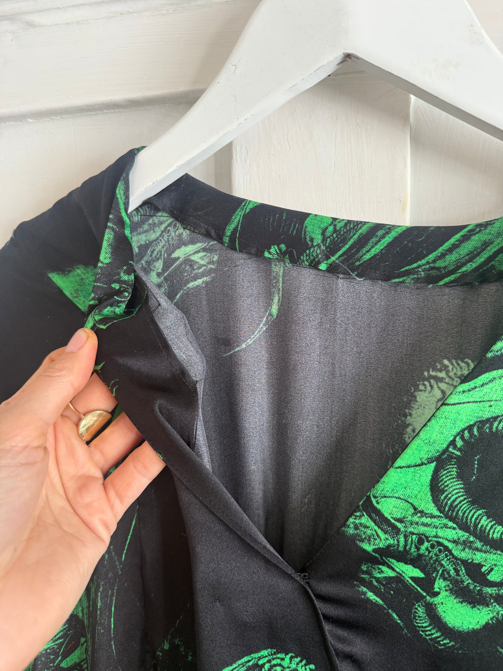 JUNE SAMPLE SALE silk alien dress - messy hand made sample size medium