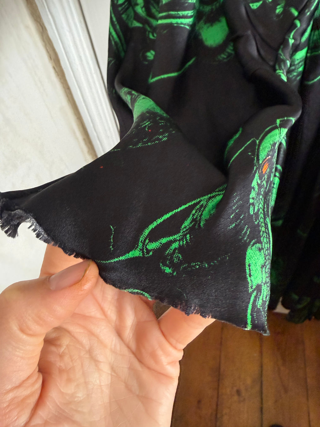 JUNE SAMPLE SALE silk alien dress - messy hand made sample size medium