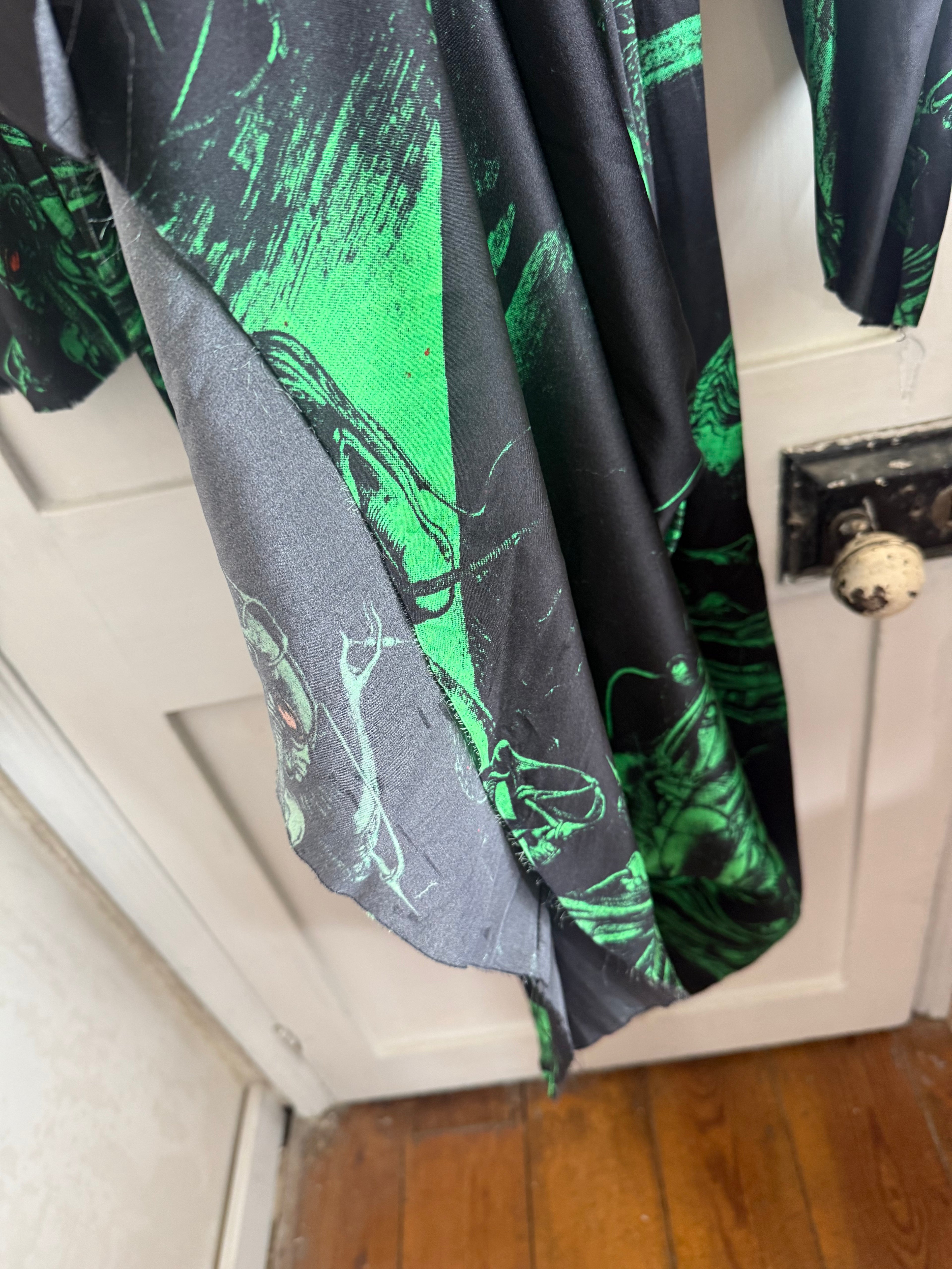 JUNE SAMPLE SALE silk alien dress - messy hand made sample size medium