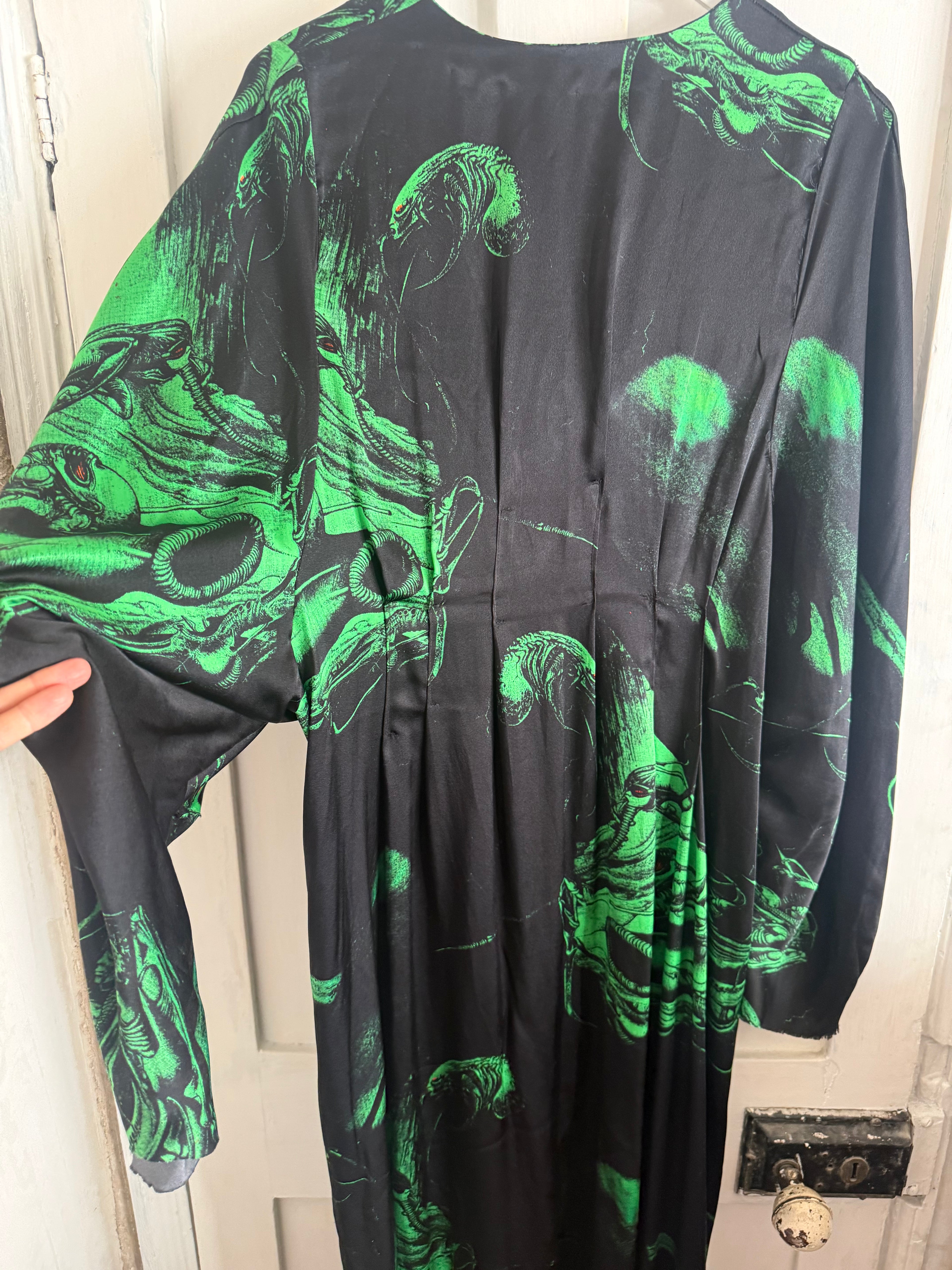 JUNE SAMPLE SALE silk alien dress - messy hand made sample size medium