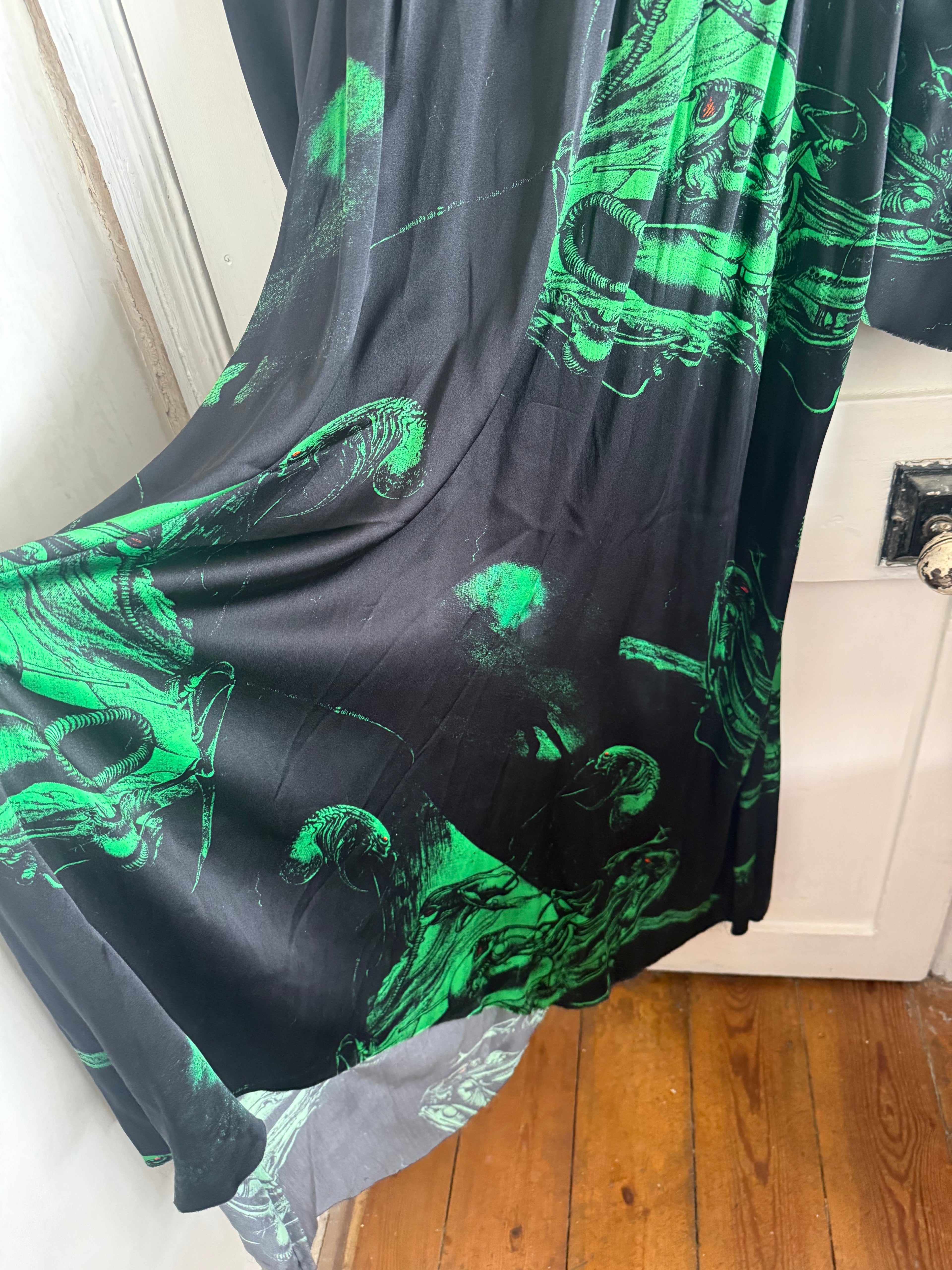 JUNE SAMPLE SALE silk alien dress - messy hand made sample size medium