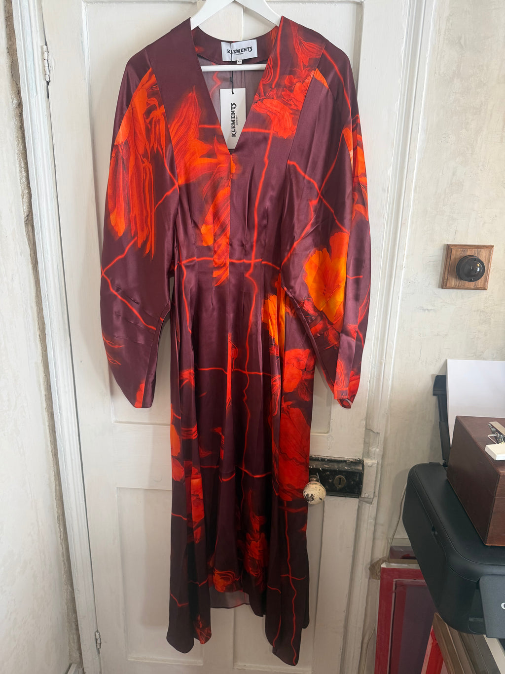 JUNE SAMPLE SALE silk dress press sample XS