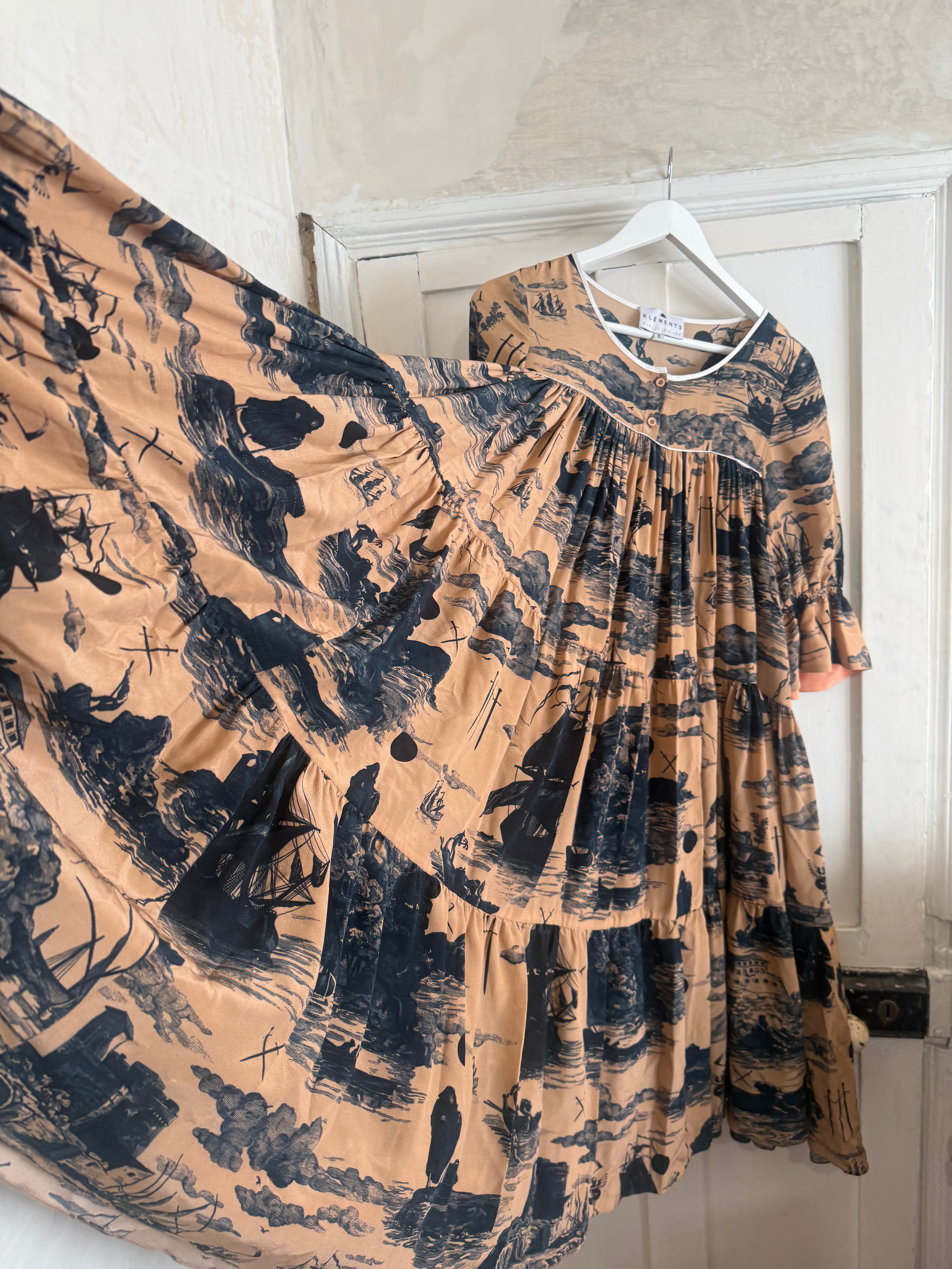 JUNE SAMPLE SALE silk doomed voyage dress - only one sample! small - medium