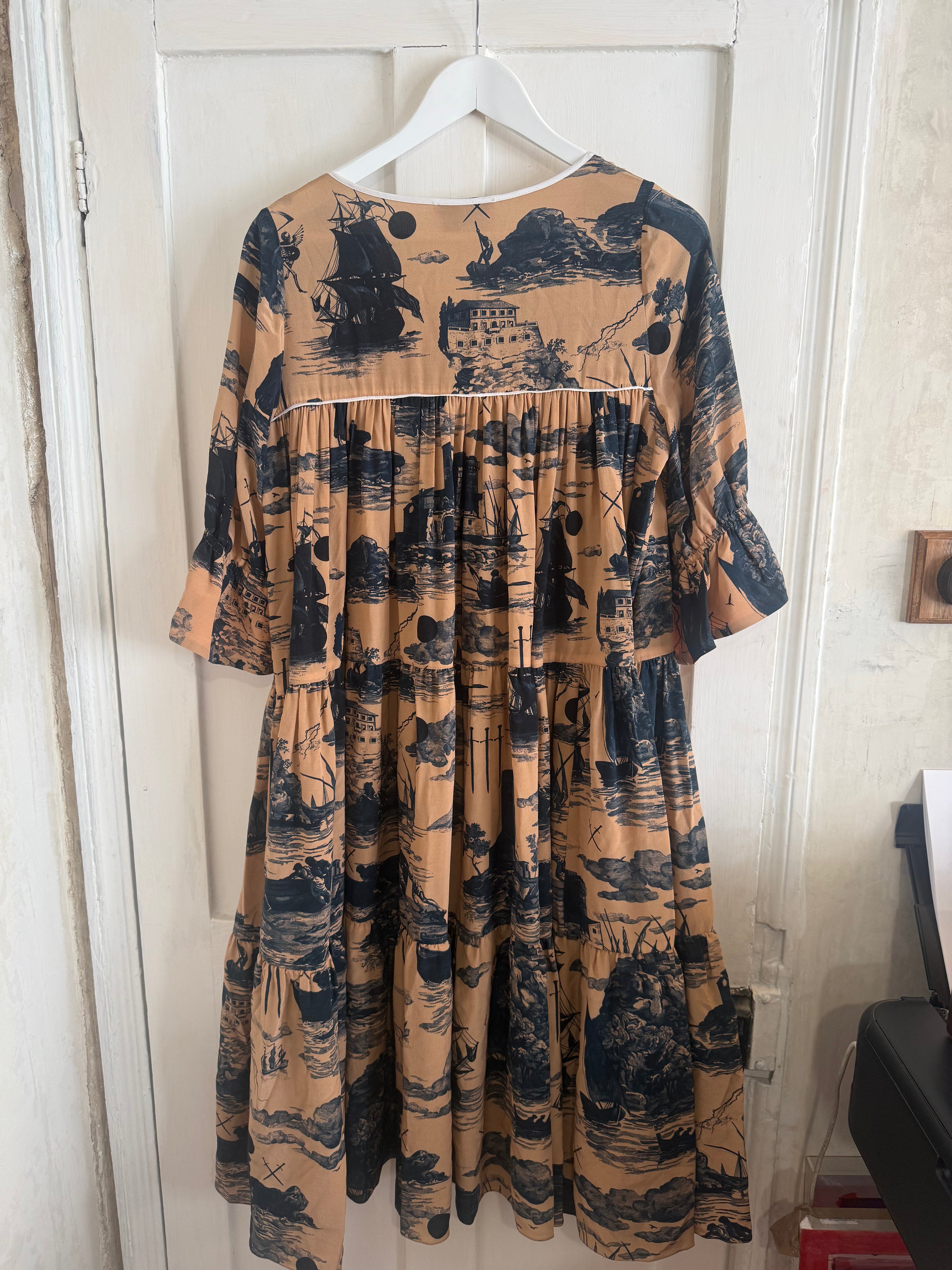 JUNE SAMPLE SALE silk doomed voyage dress - only one sample! small - medium