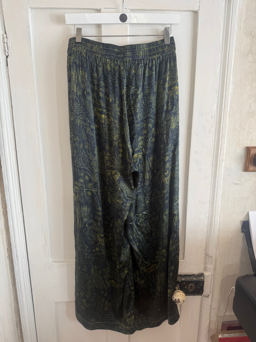 JUNE SAMPLE SALE silk abandoned village trousers Medium