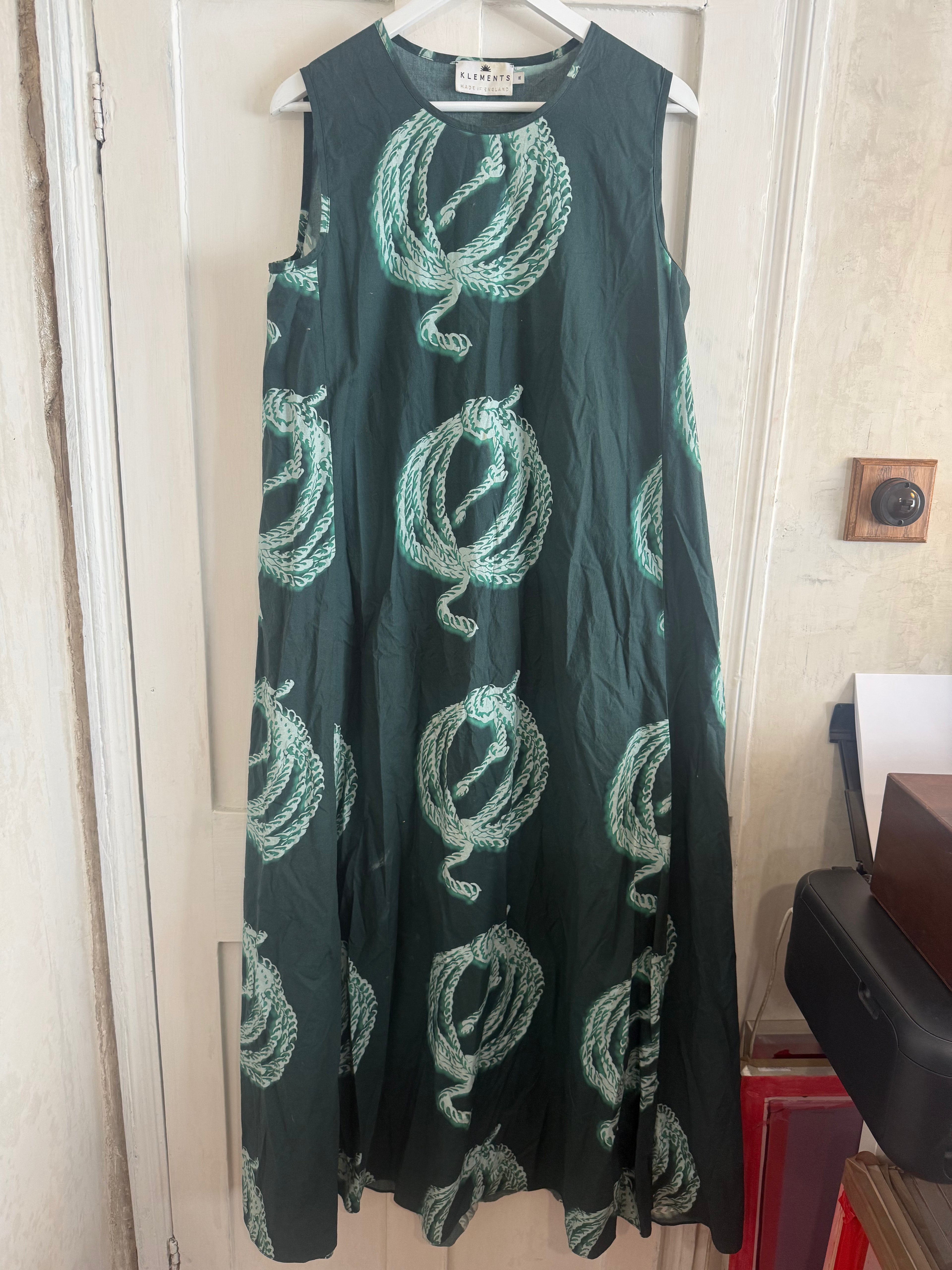 JUNE SAMPLE SALE cotton anchor print maxi dress small / medium