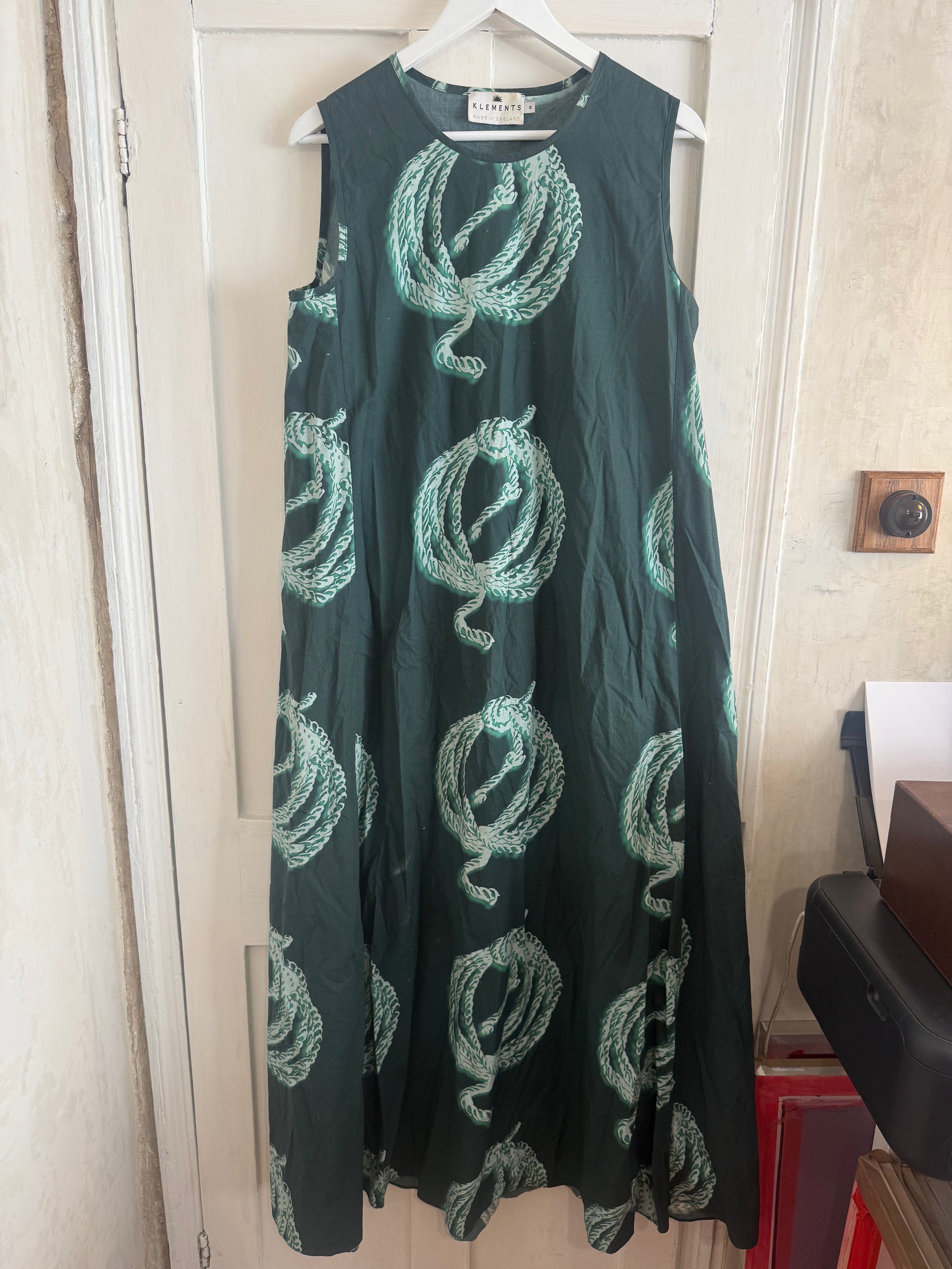 JUNE SAMPLE SALE cotton anchor print maxi dress small / medium
