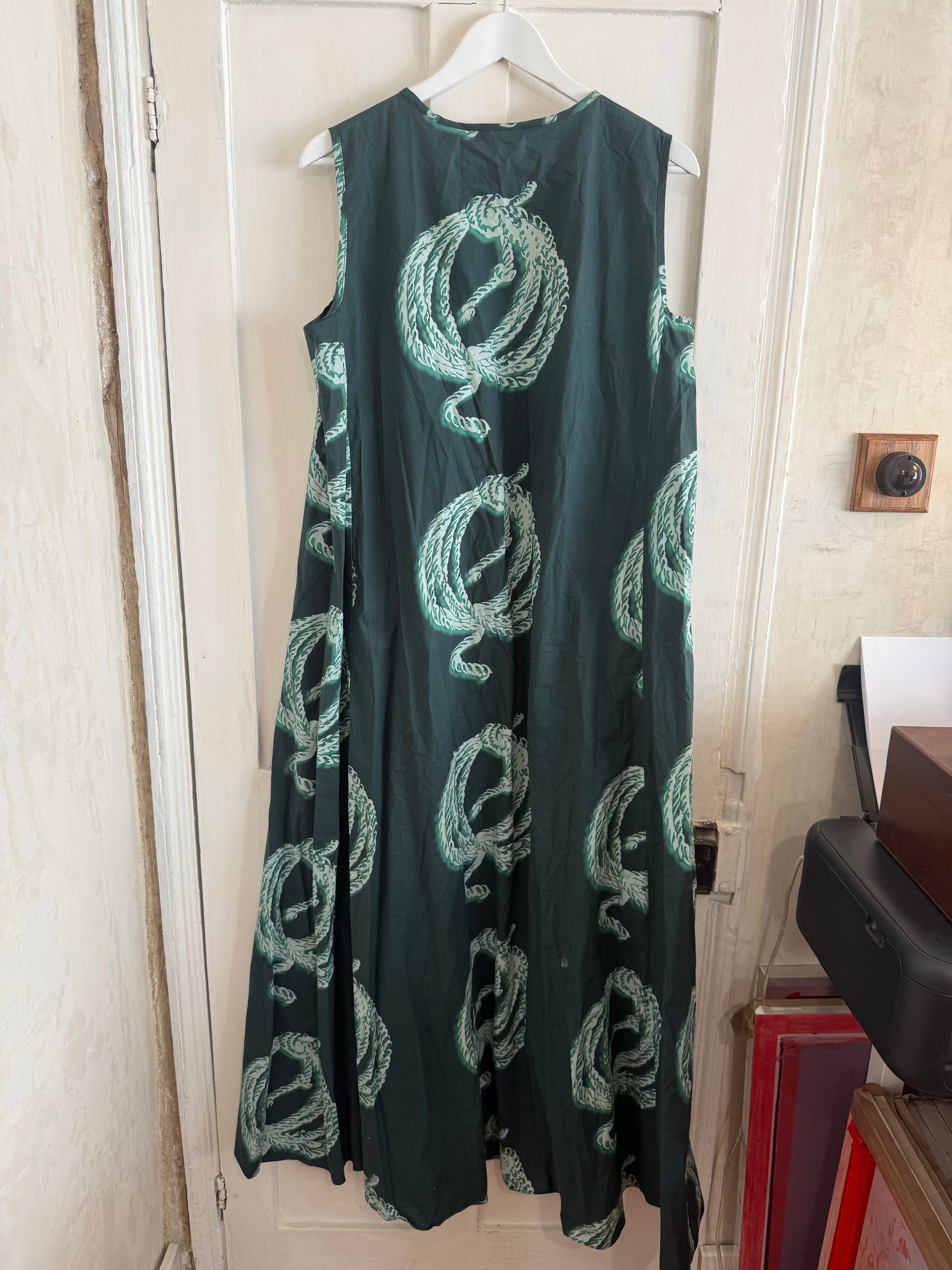 JUNE SAMPLE SALE cotton anchor print maxi dress small / medium