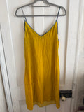 JUNE SAMPLE SALE silk velvet ochre silk dress small / medium