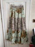 JUNE SAMPLE SALE cotton print mix skirt. S-M