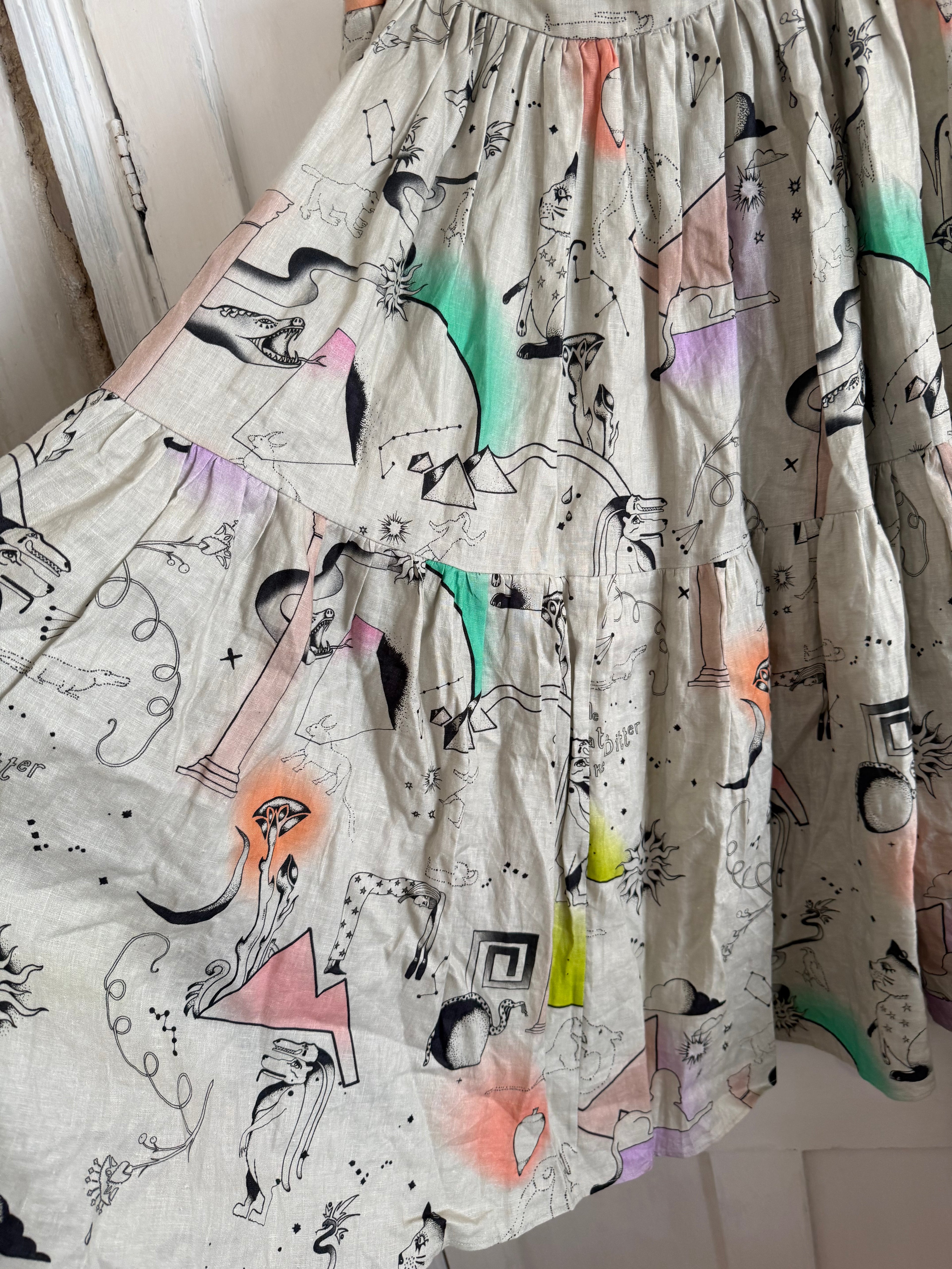 JUNE SAMPLE SALE linen egypt print medium