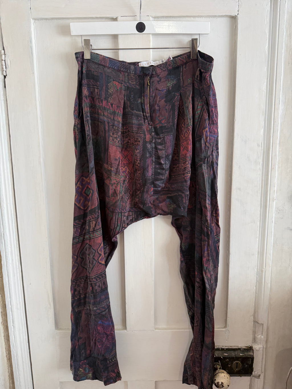 JUNE SAMPLE SALE cotton silk brushed silk pants L